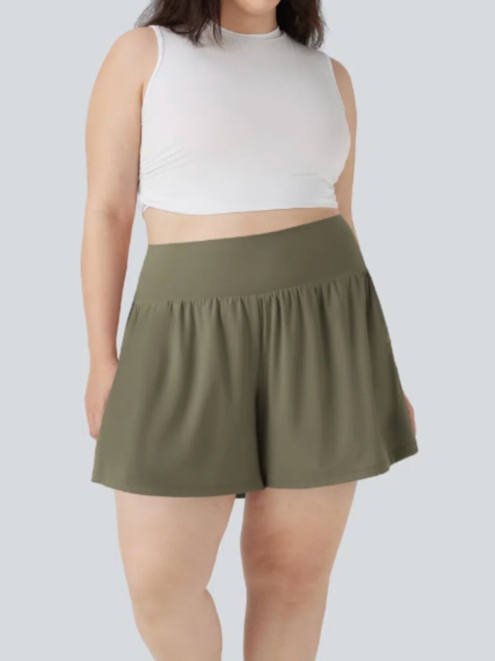 Halara SoftlyZero Airy Super High Waisted 2-n-1 InstaCool Yoga Shorts